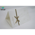 Elegant Embossing Paper Printing Gift Wedding Invitation Cards (White Ross)